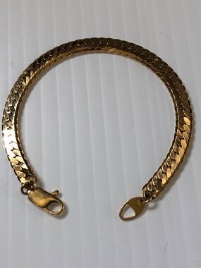 Vintage 14k plated gold snake bracelet